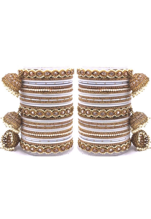 Stone Studded Bangle Set