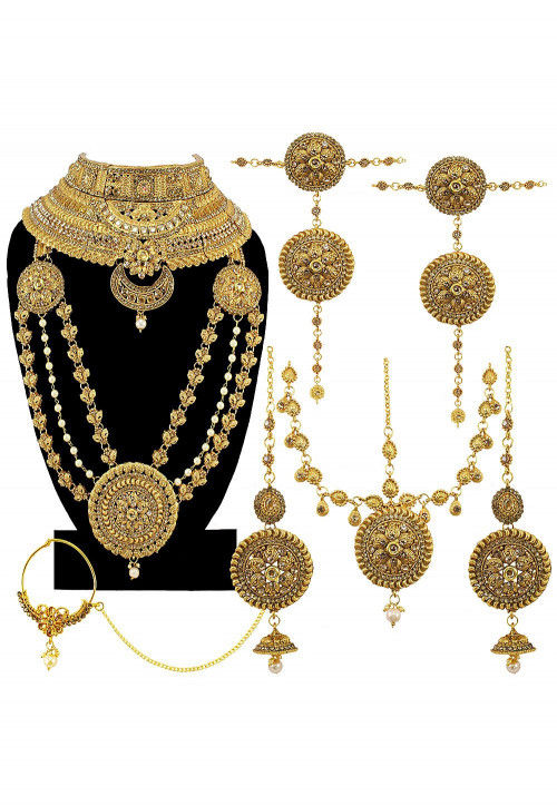 Stone Studded Bridal Necklace Set
