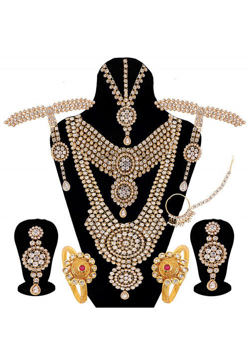 Buy Stone Studded Bridal Set Online : JXM505 - Utsav Fashion