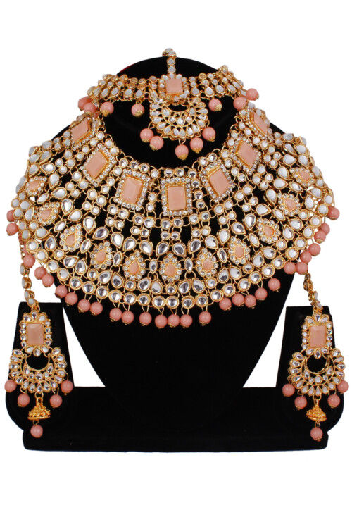Stone Studded Choker Necklace Set