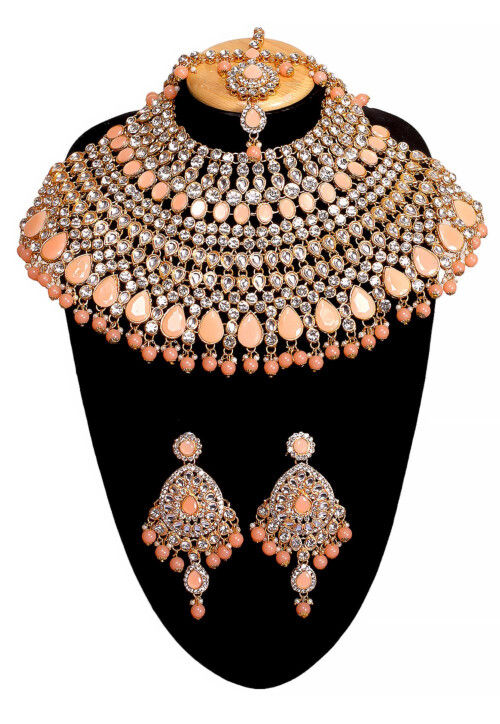 Stone Studded Choker Necklace Set