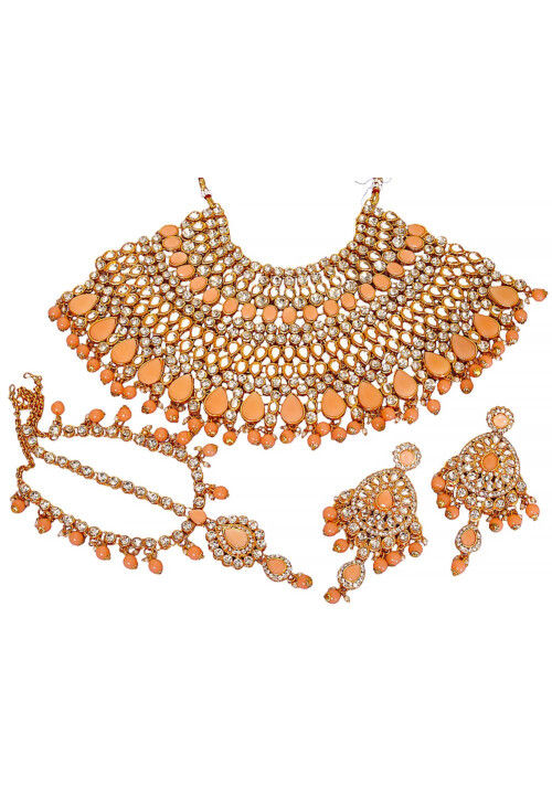 Stone Studded Choker Necklace Set