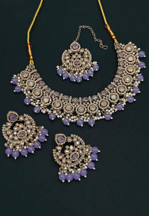 Stone Studded Choker Necklace Set