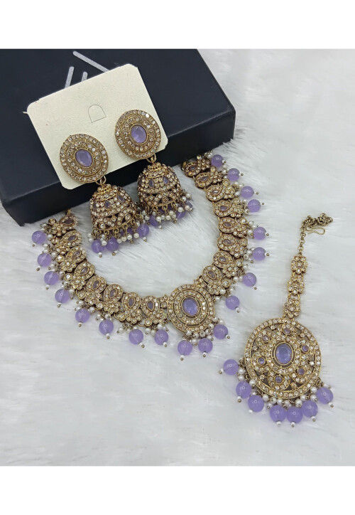 Stone Studded Choker Necklace Set