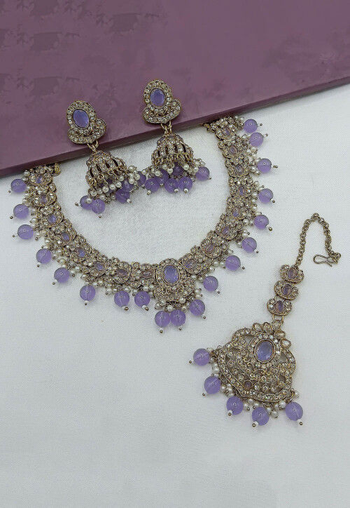 Stone Studded Choker Necklace Set