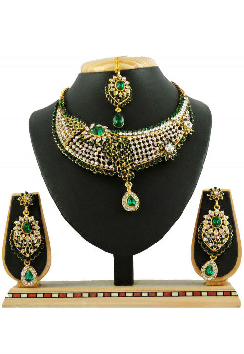 Stone Studded Choker Necklace Set