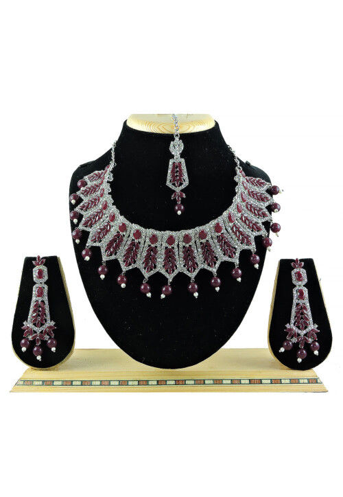 Stone Studded Choker Necklace Set
