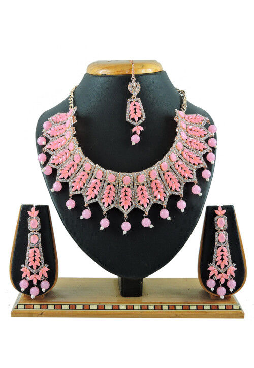Stone Studded Choker Necklace Set
