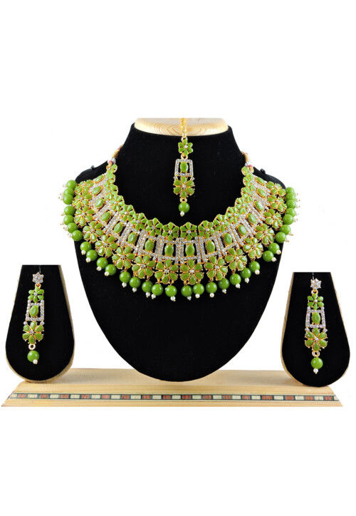 Stone Studded Choker Necklace Set