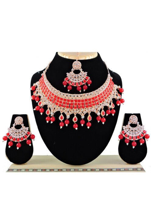 Stone Studded Choker Necklace Set