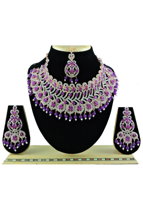 Stone Studded Choker Necklace Set