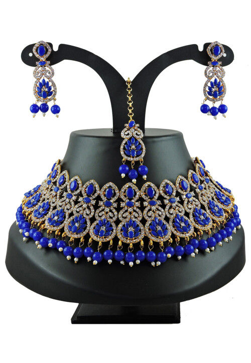 Stone Studded Choker Necklace Set