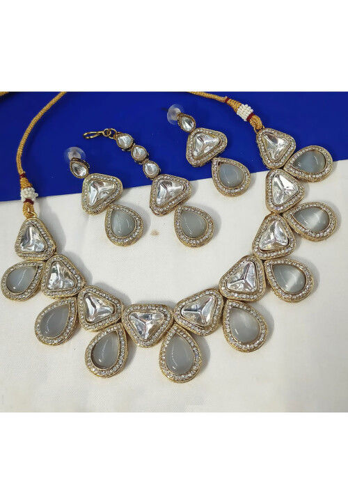 Stone Studded Choker Necklace Set