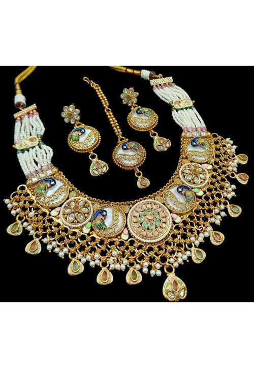 Stone Studded Choker Necklace Set