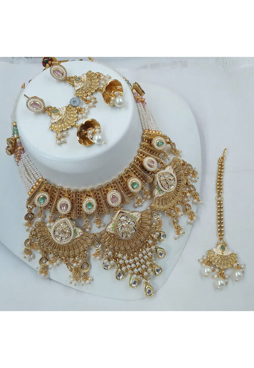 Stone Studded Choker Necklace Set