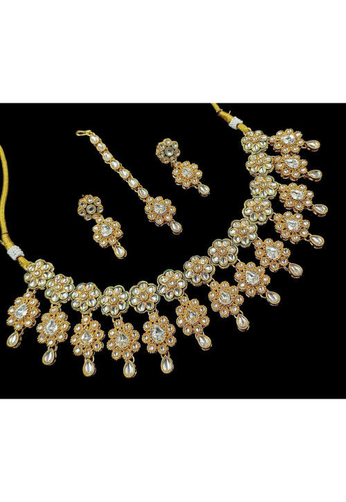 Stone Studded Choker Necklace Set
