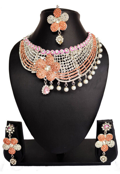 Stone Studded Choker Necklace Set