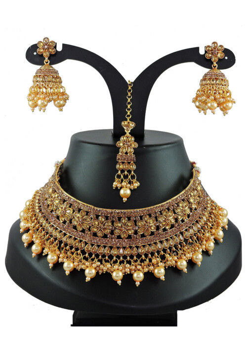 Stone Studded Choker Necklace Set