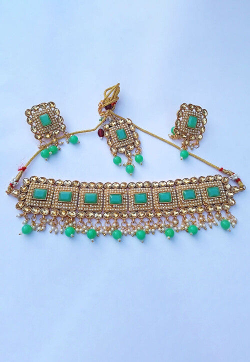 Stone Studded Choker Necklace Set