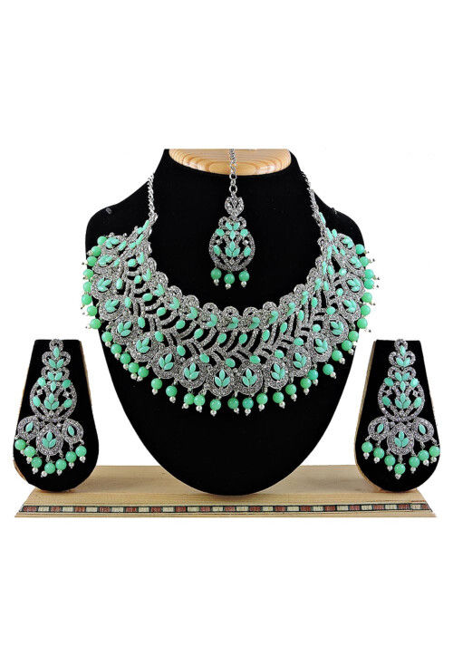 Buy Green Necklace Meenakari Jewelry/beautiful Necklace for Woman/bollywood Necklace  Set / Indian Kundan Meena Necklace Set Online in India - Etsy