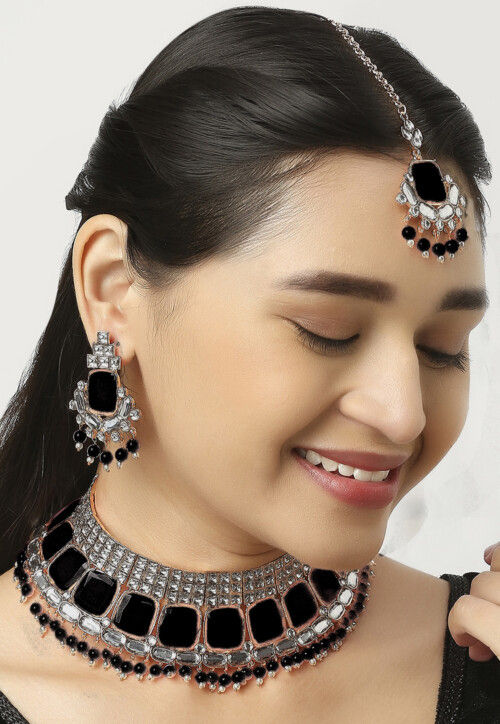 Studded choker necklace top