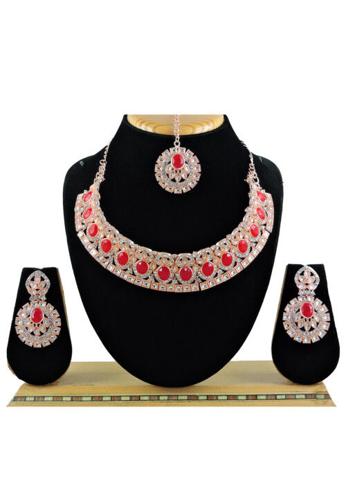 Stone Studded Choker Necklace Set