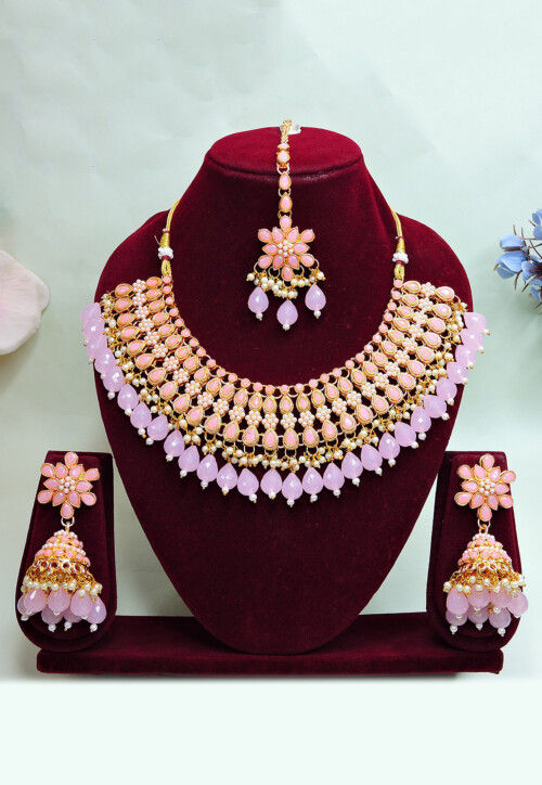 Stone Studded Choker Necklace Set