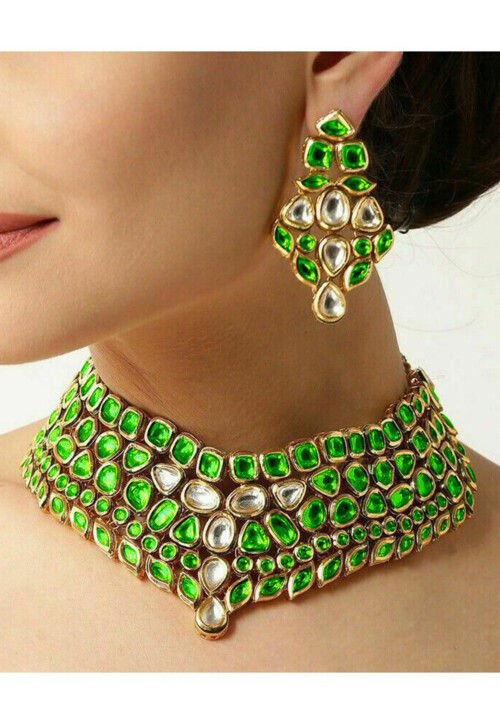 Stone Studded Choker Necklace Set