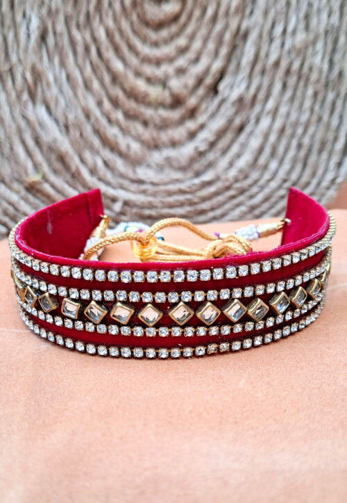 Buy Stone Studded Choker Necklace Online JVK8646 Utsav Fashion
