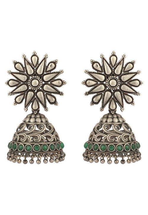 Stone Studded Jhumka Style Earrings