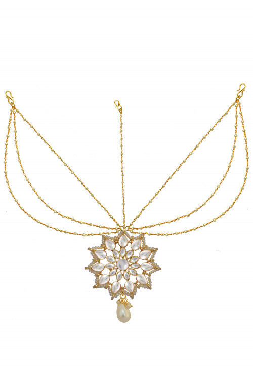 Stone Studded Layered Matha Patti