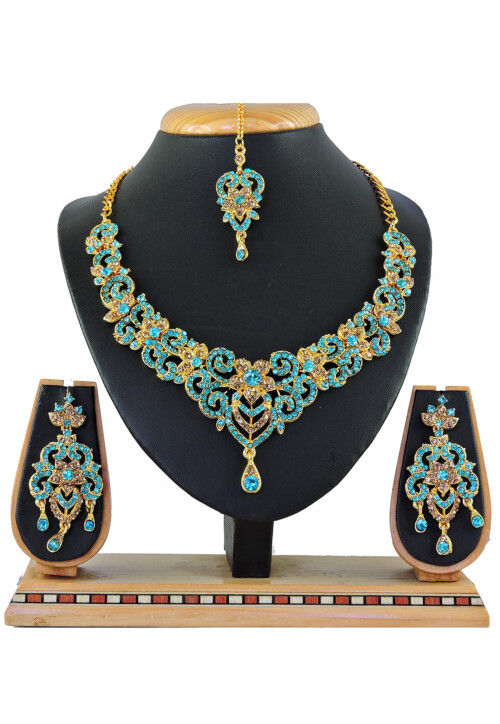 Stone Studded Necklace Set JHU2289