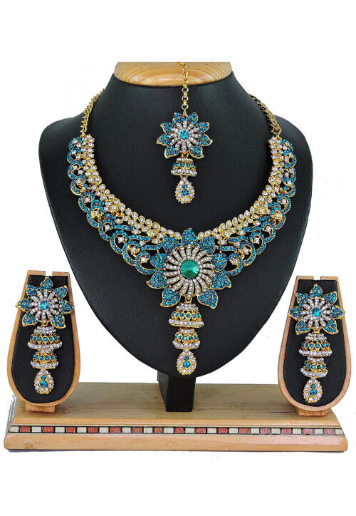 Stone Studded Necklace Set JHU2422