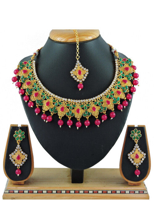 Stone Studded Necklace Set