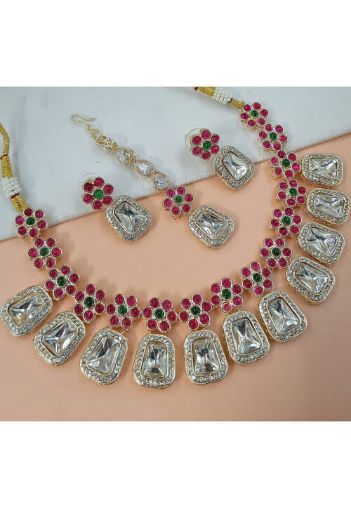 Stone Studded Necklace Set