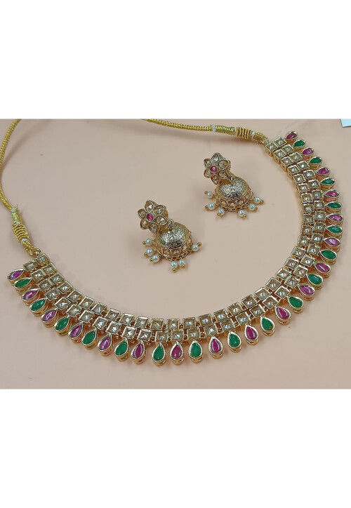 Stone Studded Necklace Set