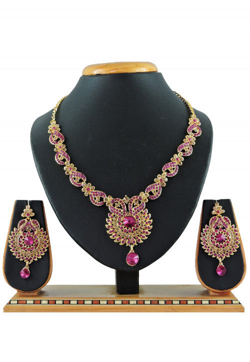 Stone necklace set imitation store
