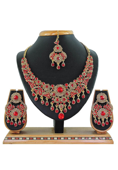 White stone jewellery set online shopping top