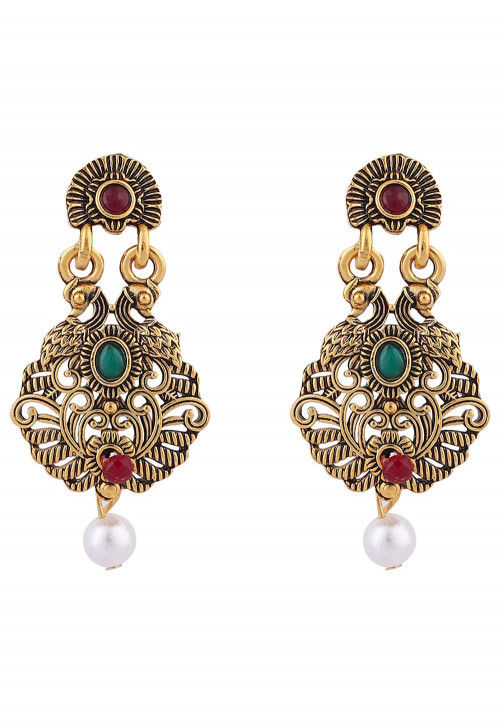 Stone Studded Oxidised Necklace Set