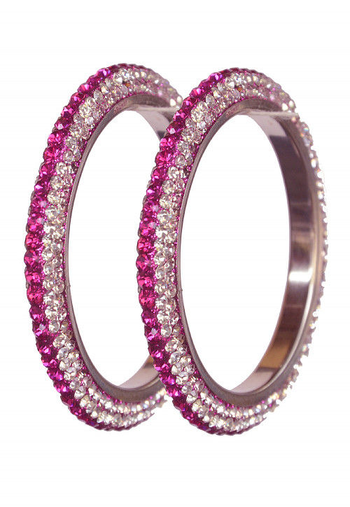 Stone Studded Pair of Lac Bangles