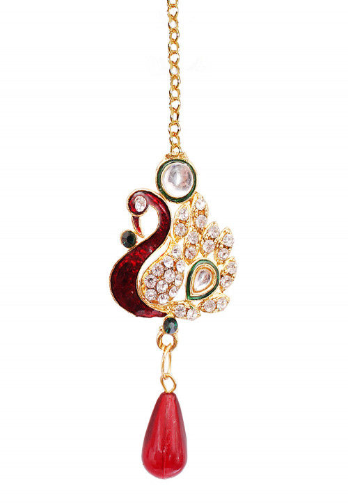 Stone Studded Peacock Style Necklace Set