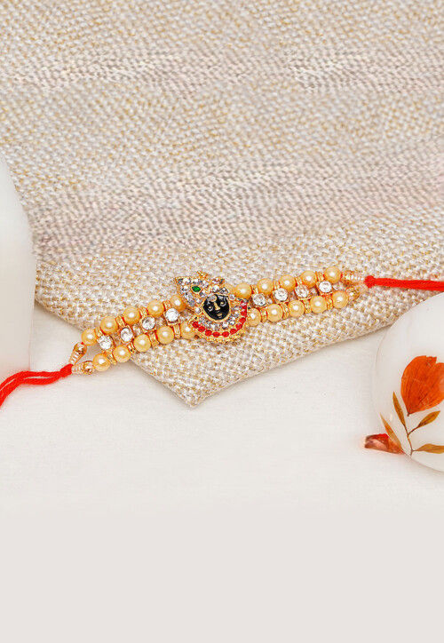 Stone Studded Rakhi Set