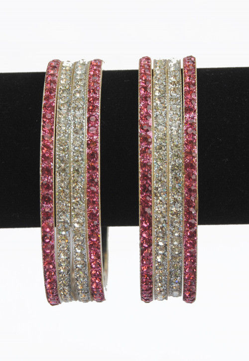 Stone Studded Set of Lac Bangles