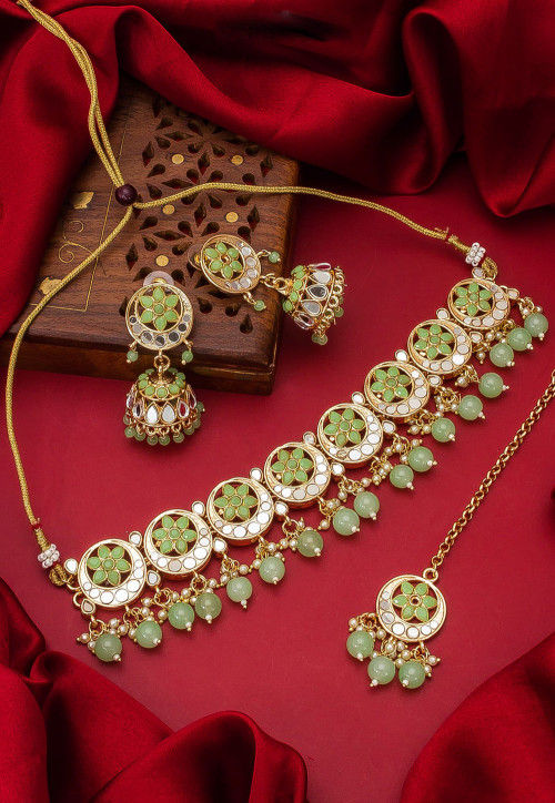 Choker necklace set online hot sale