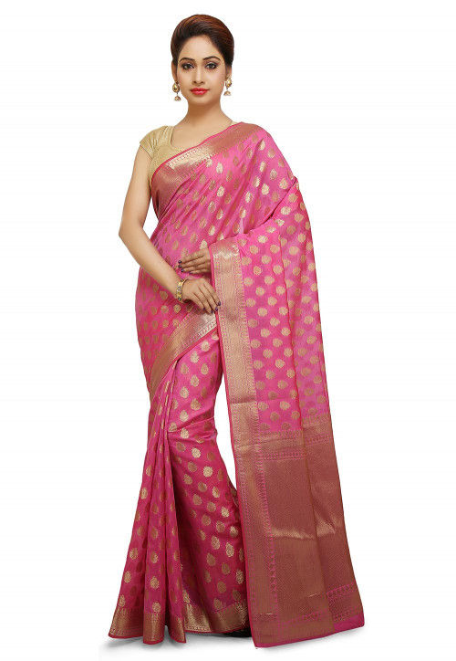 Banarasi Saree in Pink : SWZ233