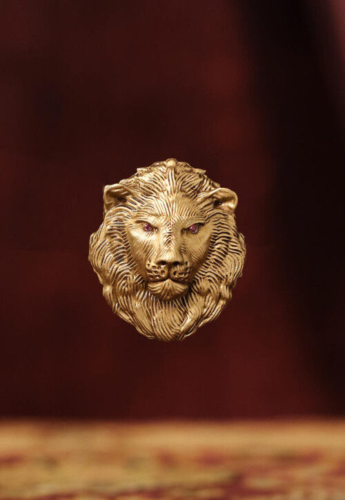 The Lion-King Metallic Brooch