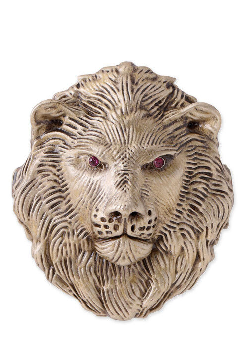 The Lion-King Metallic Brooch