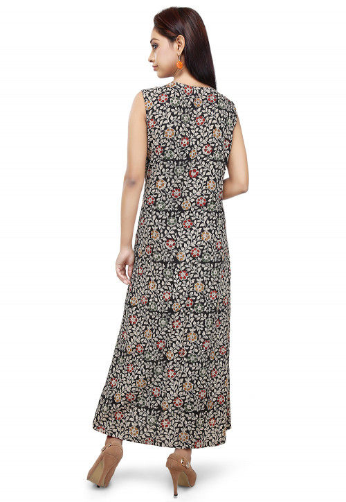 Purple - Printed Cotton Straight Kalamkari Kurta 20