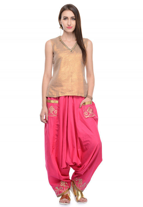 Buy NumBrave Women's Regular Fit Harem Pants (Pack of 2)  (EANHAREMPRINTED_Pink & Blue_26) at Amazon.in