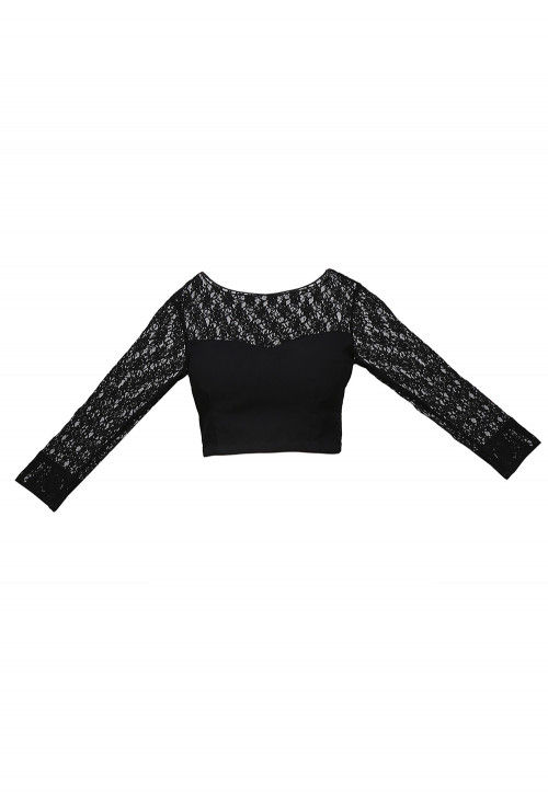 Georgette and Chantelle Net Blouse in Black : UAM102